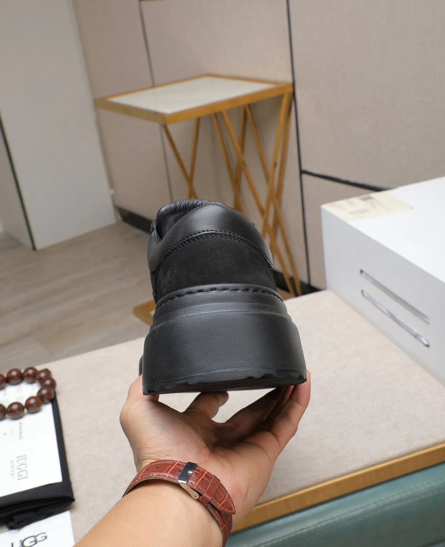 Men's shoes 💰680 IUGGI new retro presbyopia men's shoes, casual and versatile, full of high-end sense, fashionable, luxury and personalized style, joint style, retro presbyopia factor, full of handsome style, first layer suede cowhide, lining wool, rubber outsole, light and non-slip size: 39-44